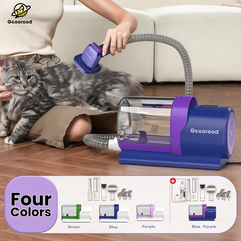 All-in-One Dog Grooming & Vacuum Kit | 2.5L Large Capacity, 13KPa Powerful Suction, Stainless Steel Blades, Lightweight Portable Pet Cleaning Solution