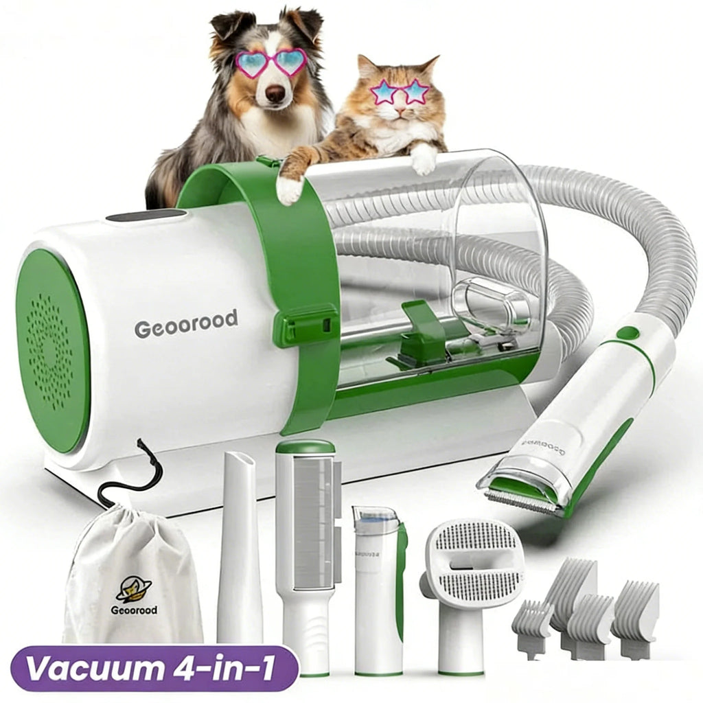 All-in-One Dog Grooming & Vacuum Kit | 2.5L Large Capacity, 13KPa Powerful Suction, Stainless Steel Blades, Lightweight Portable Pet Cleaning Solution